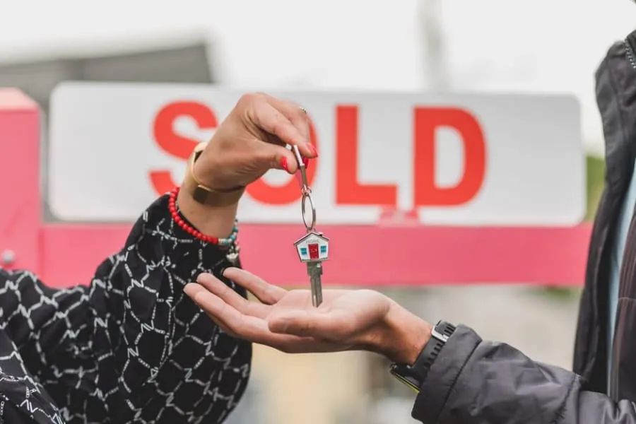 Handing over the keys after a home sale