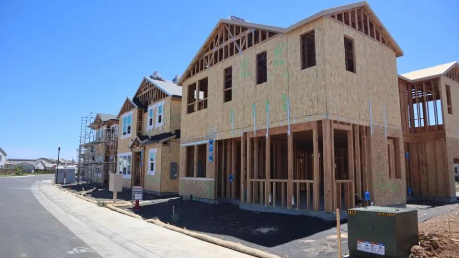 New houses under construction