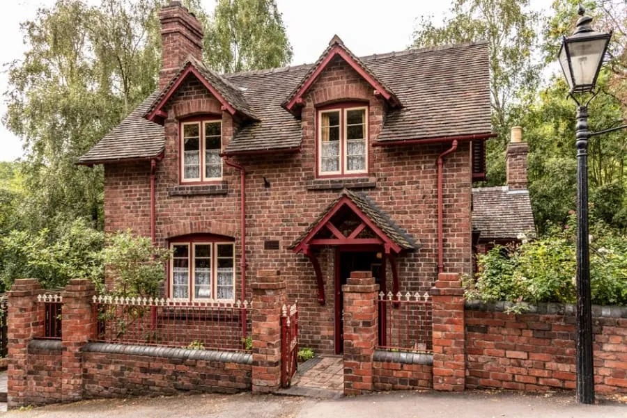 A red-brick Victorian home