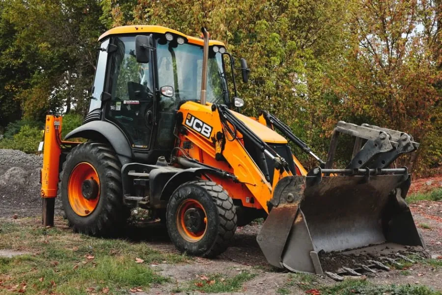 Groundwork being dug out on a sloping drive