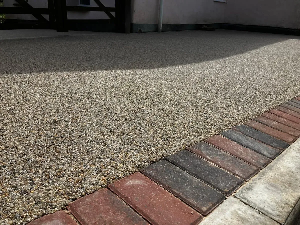 A resin bound driveway built to take a van in Rochdale