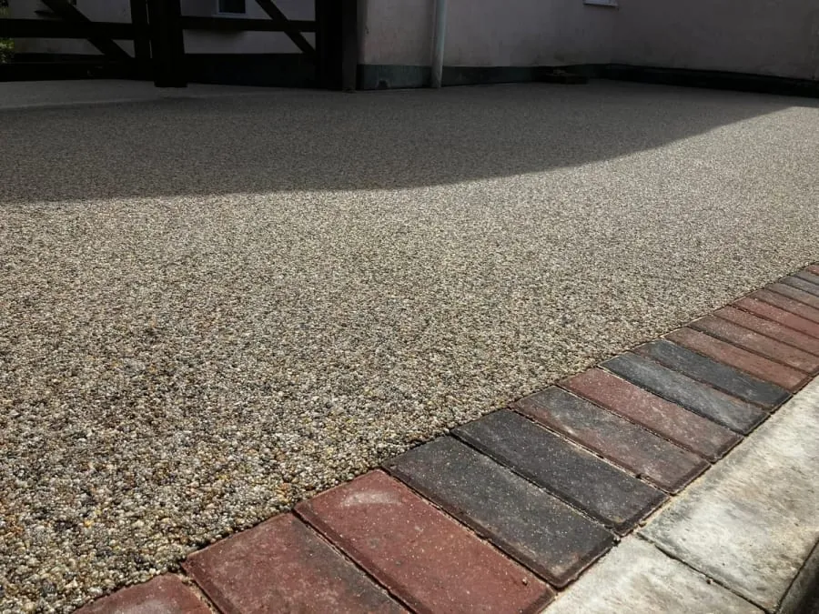 A close up of a commercial gravel driveway in Rochdale.