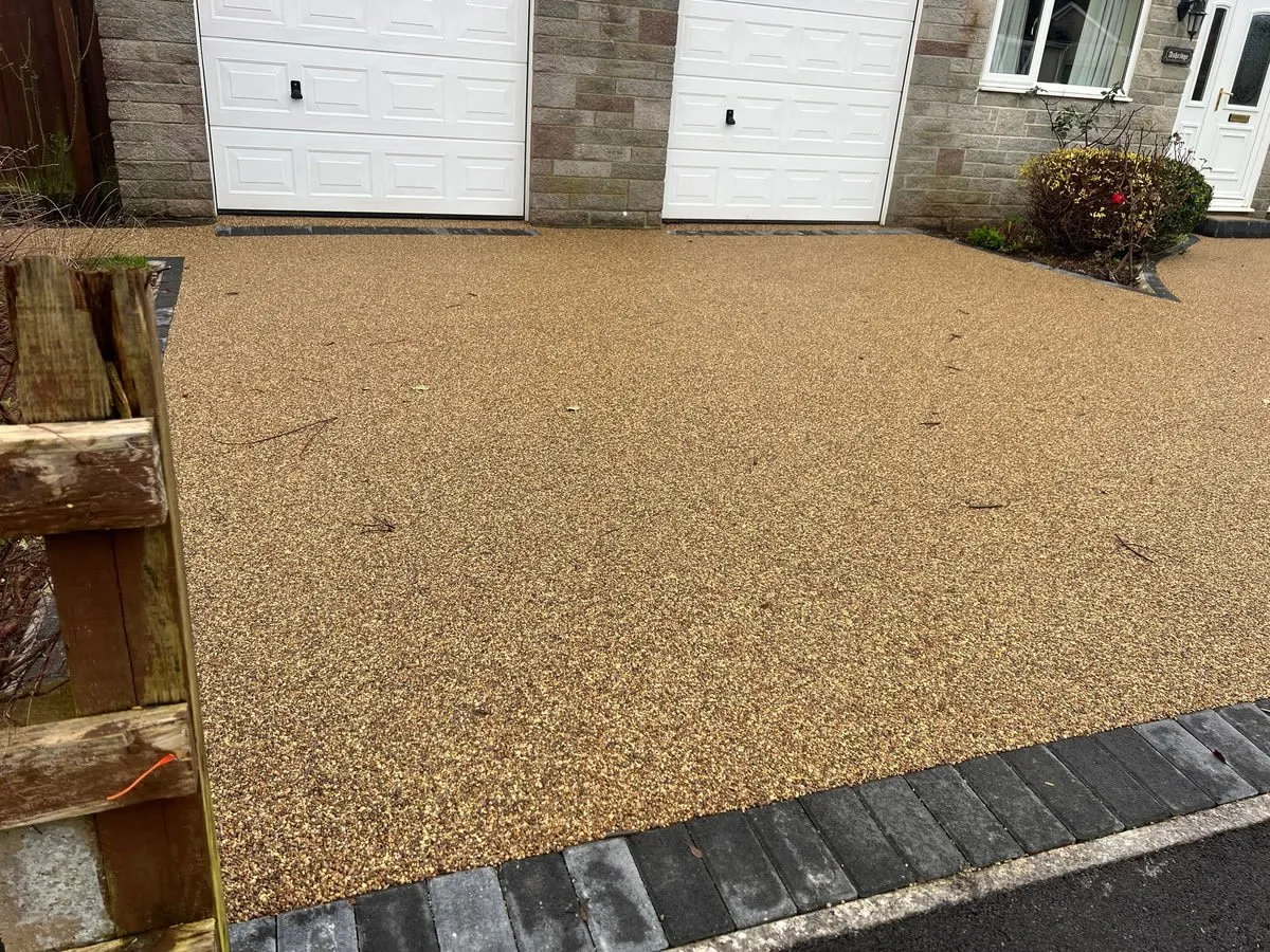 A smooth, level resin bound path suitable for wheelchair and pram access in Rochdale